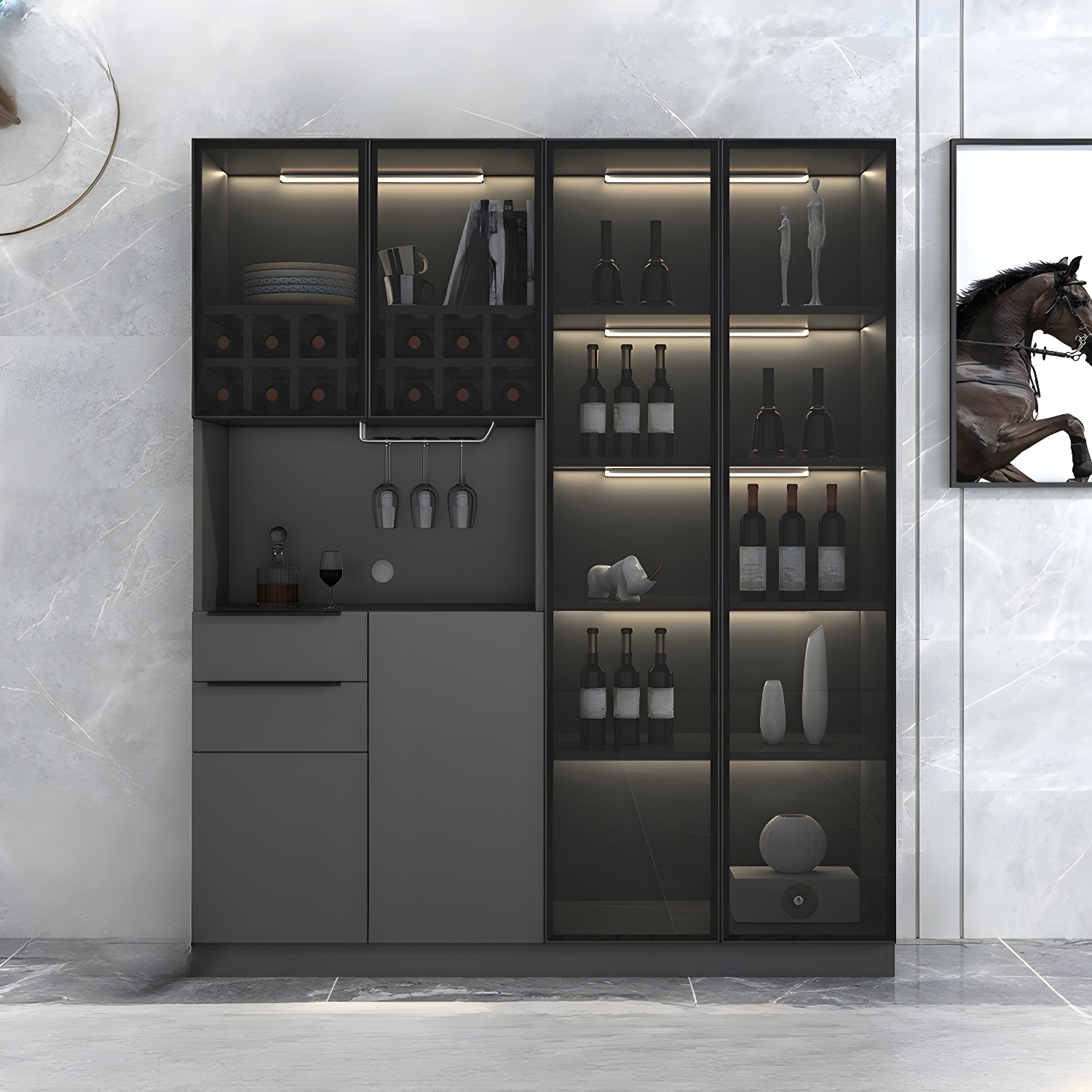 Elegant Glass Door Sideboard | Ormau - image 23