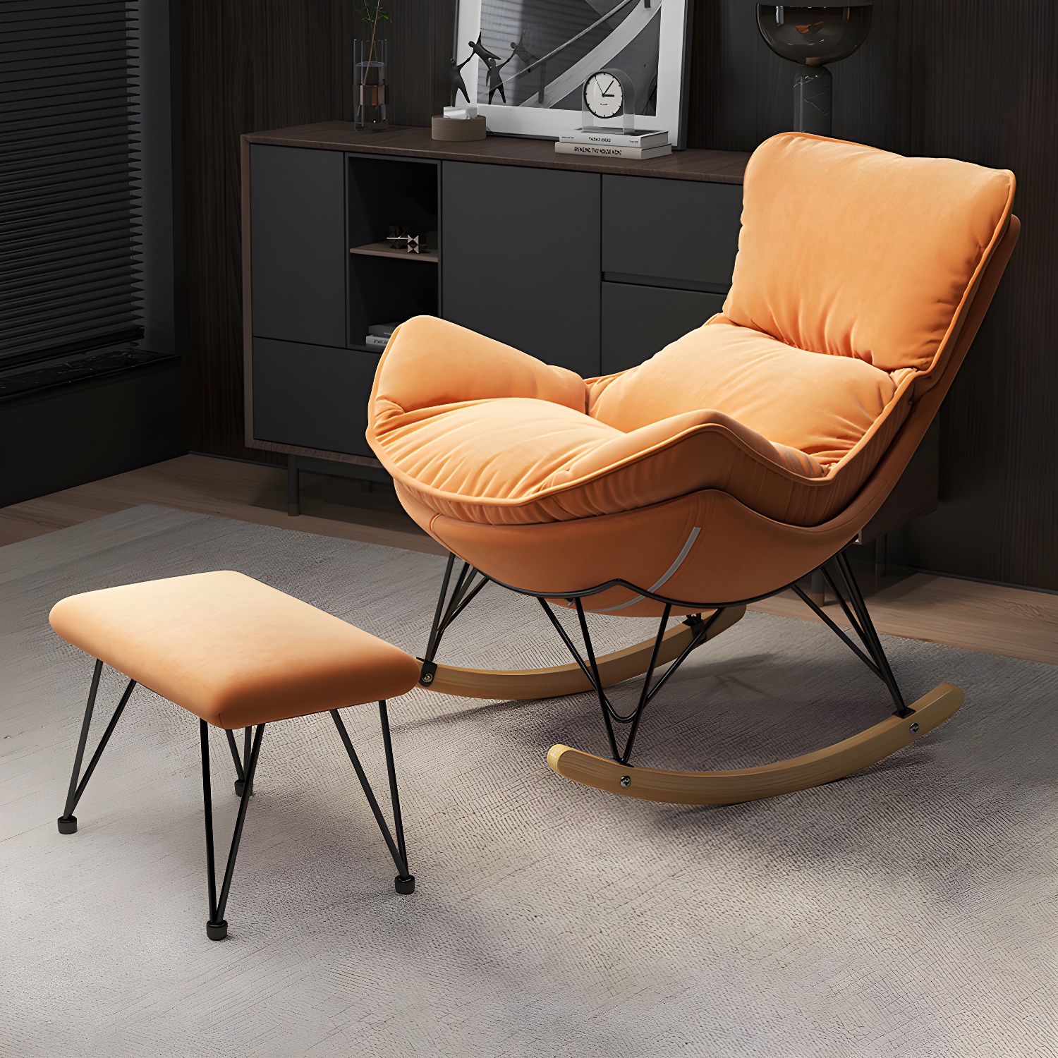 Wingback Rocker & Ottoman Set | Ormau - image 27