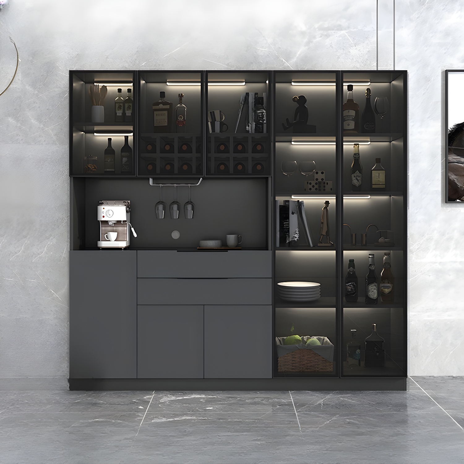 Elegant Glass Door Sideboard | Ormau - image 26