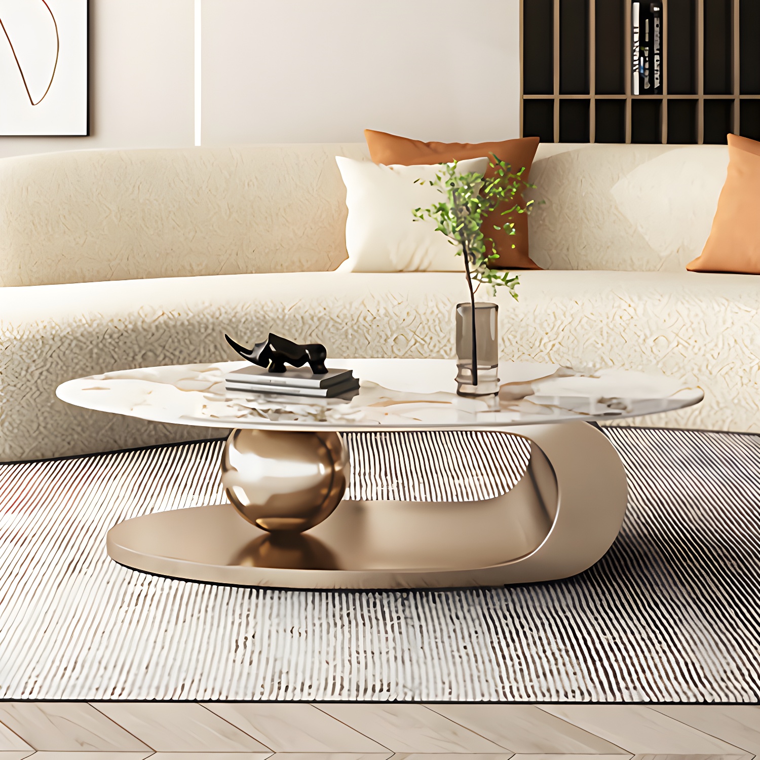 Oval Rock Sheet Coffee Table | Ormau - image 2