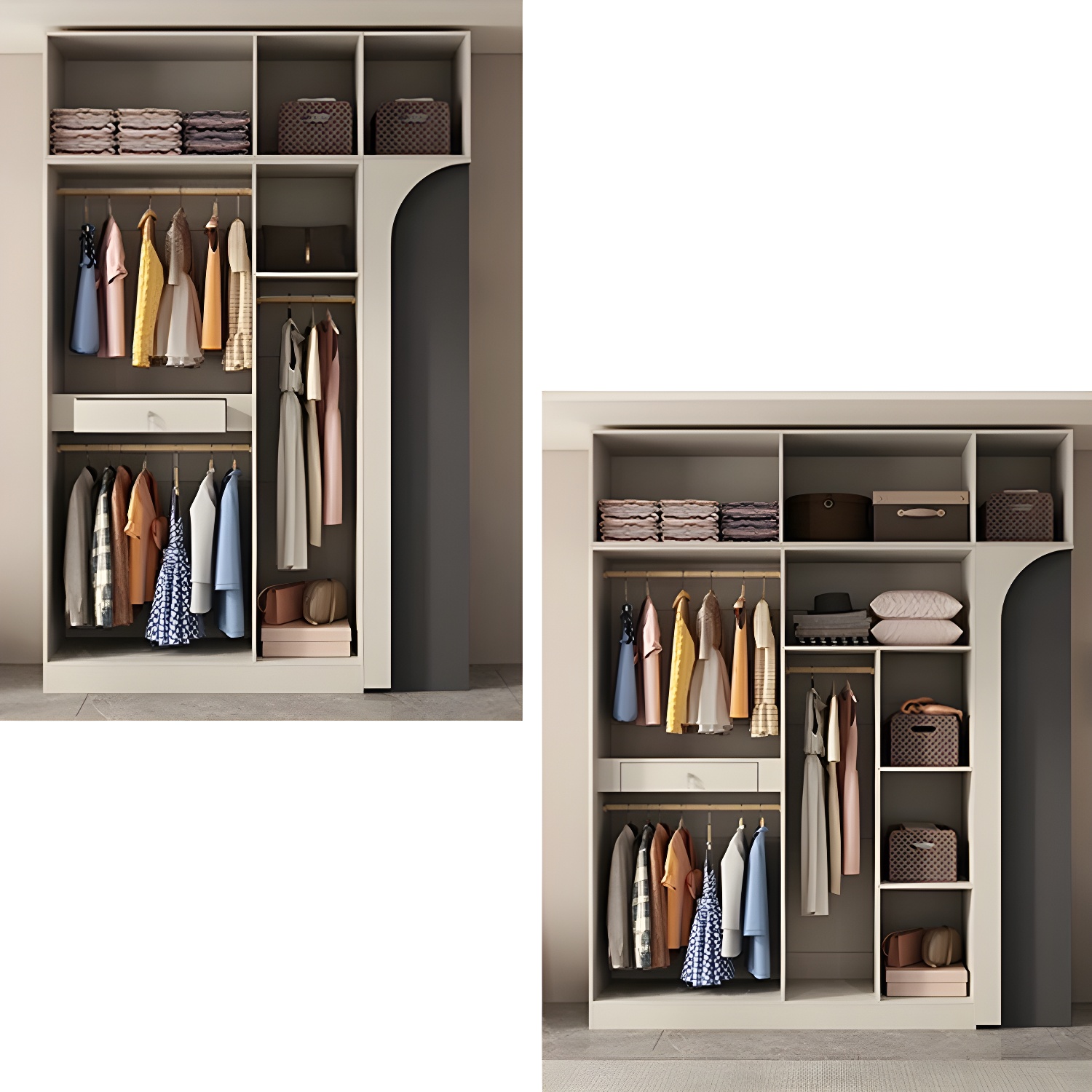 Modern Grey Wood Armoire | Ormau - image 7