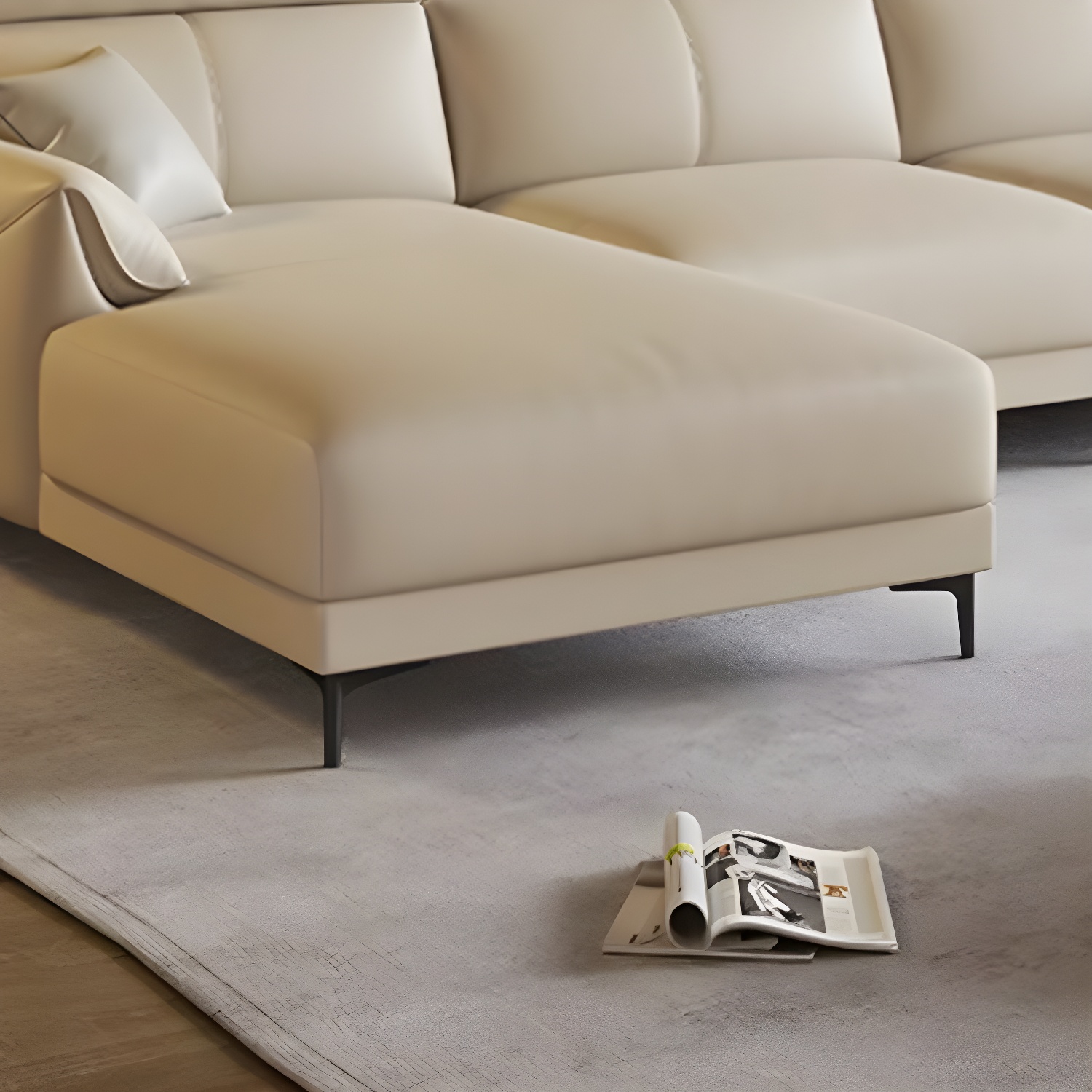 Modern Leather Sectional Sofa | Ormau - image 6