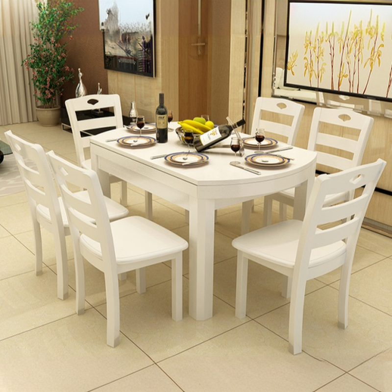 Rounded Wood Dining Set | Ormau - image 6