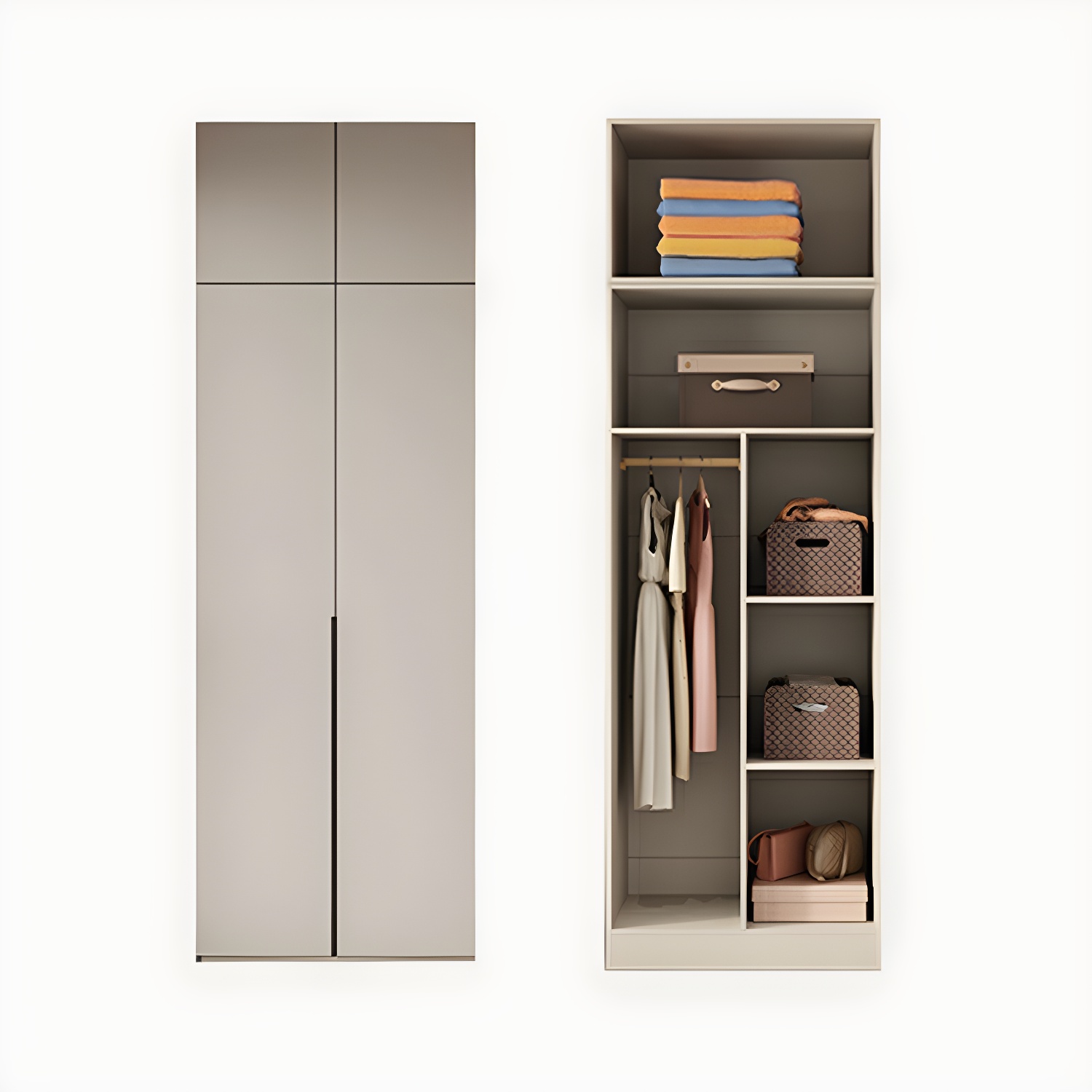 Modern Grey Wood Armoire | Ormau - image 58