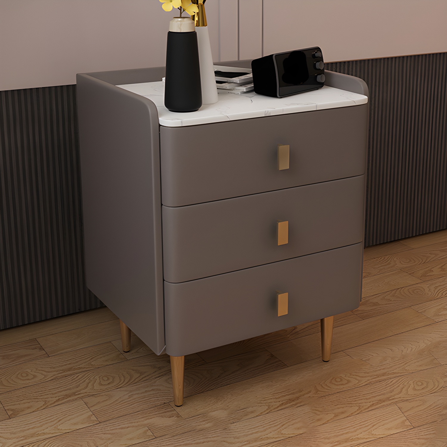 Glam Accent Table Nightstand | Ormau - image 7