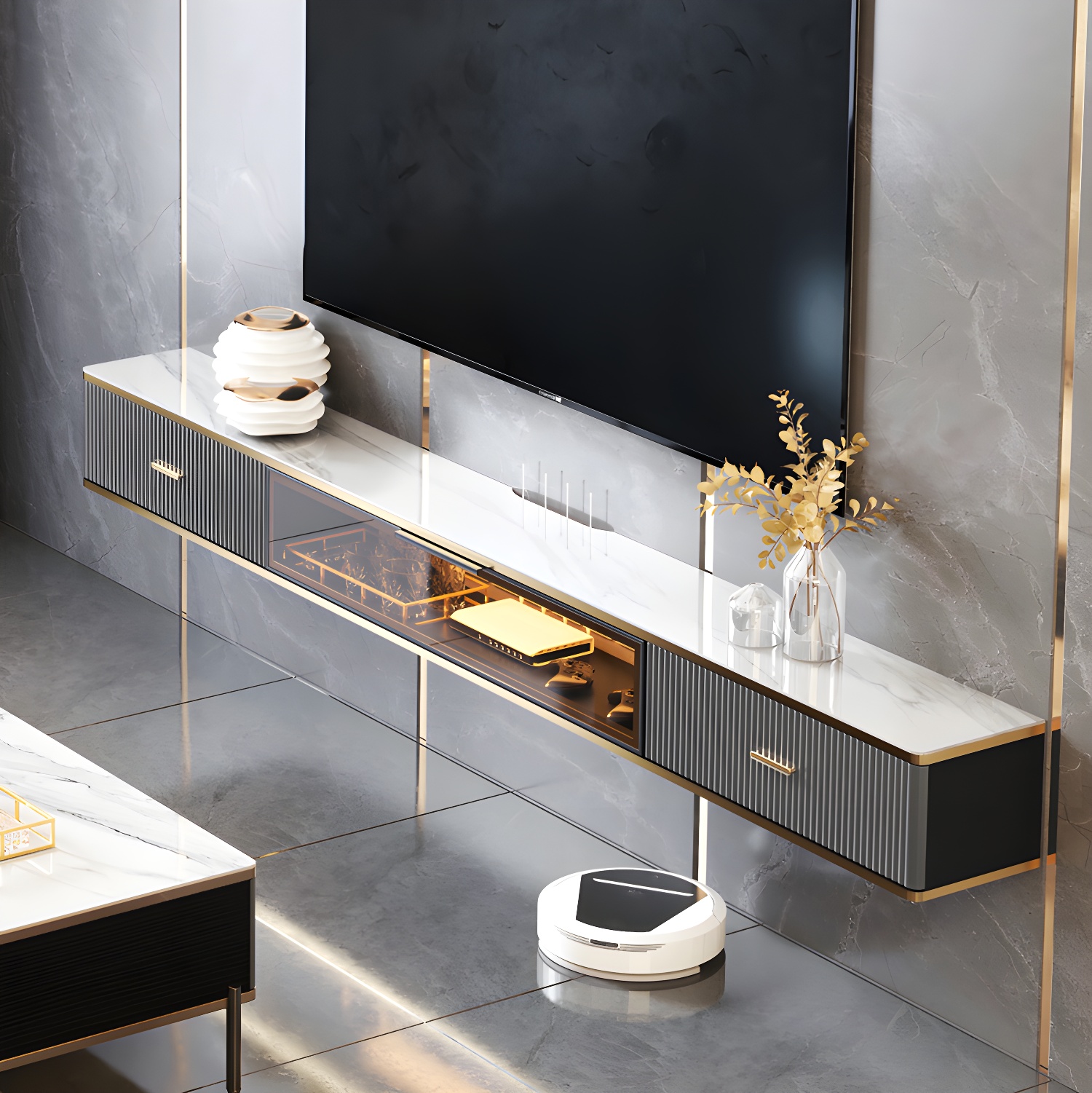 Glam Floating Media Stand | Ormau - image 5