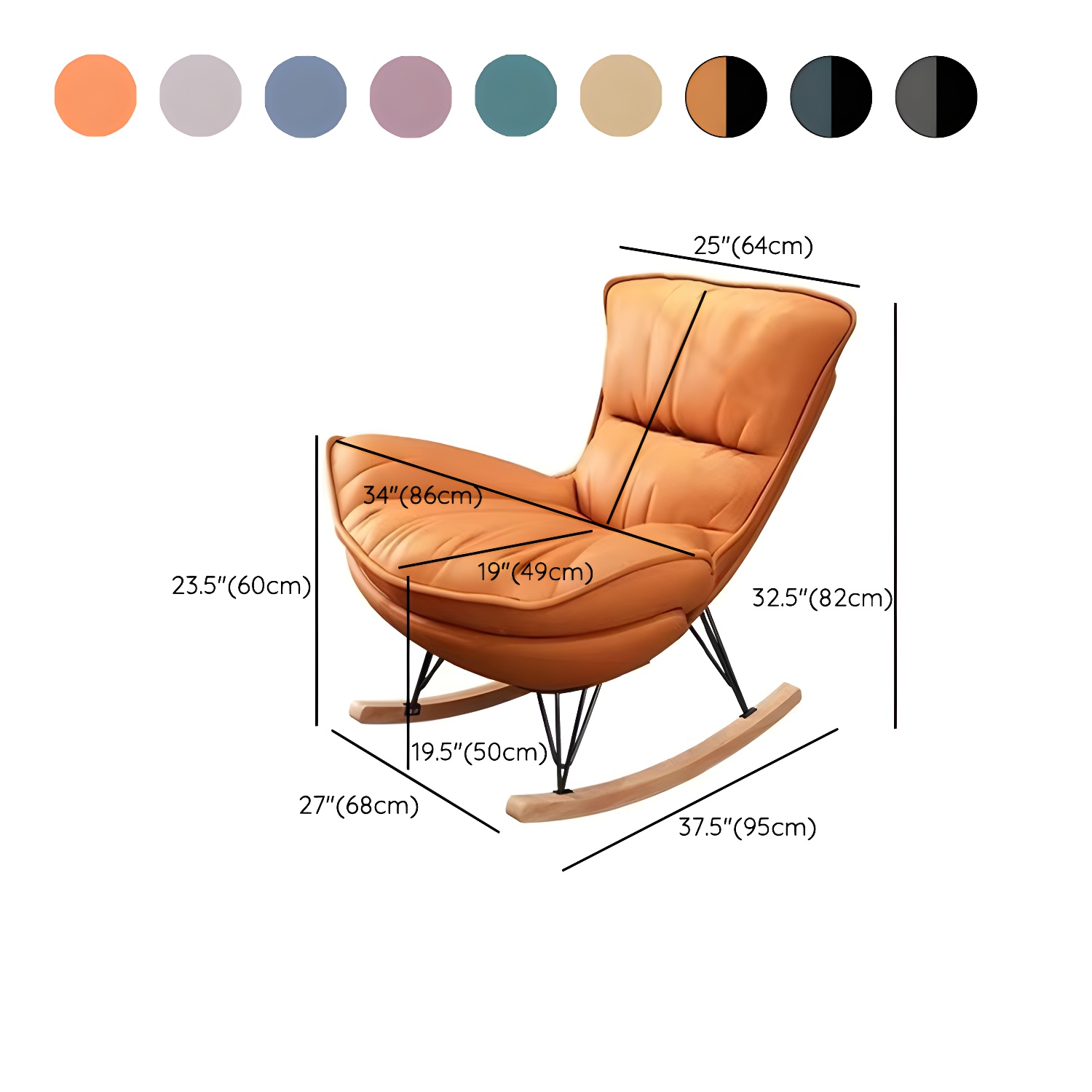 Modern Rocker & Ottoman Set | Ormau - image 15