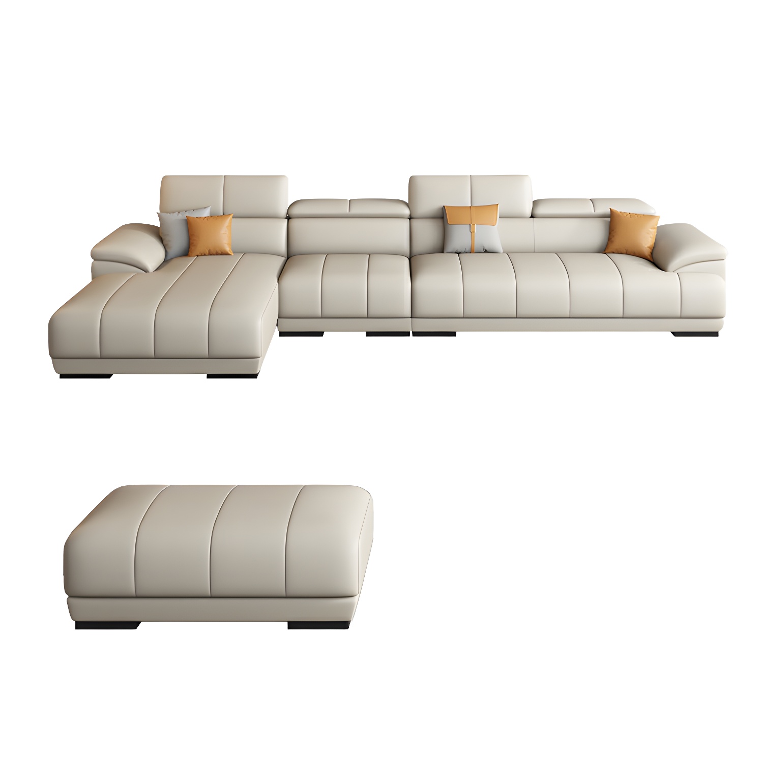 Elegant Leather Sectional | Ormau - image 10
