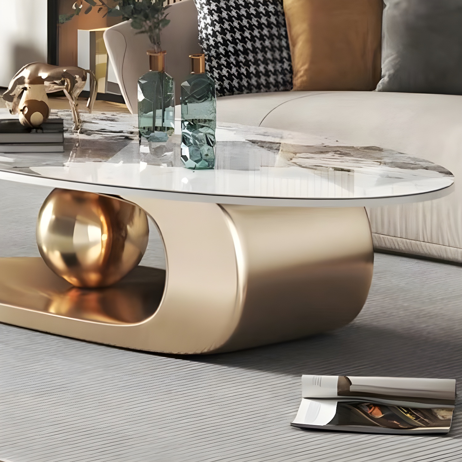Glam Stone Coffee Table | Ormau - image 12
