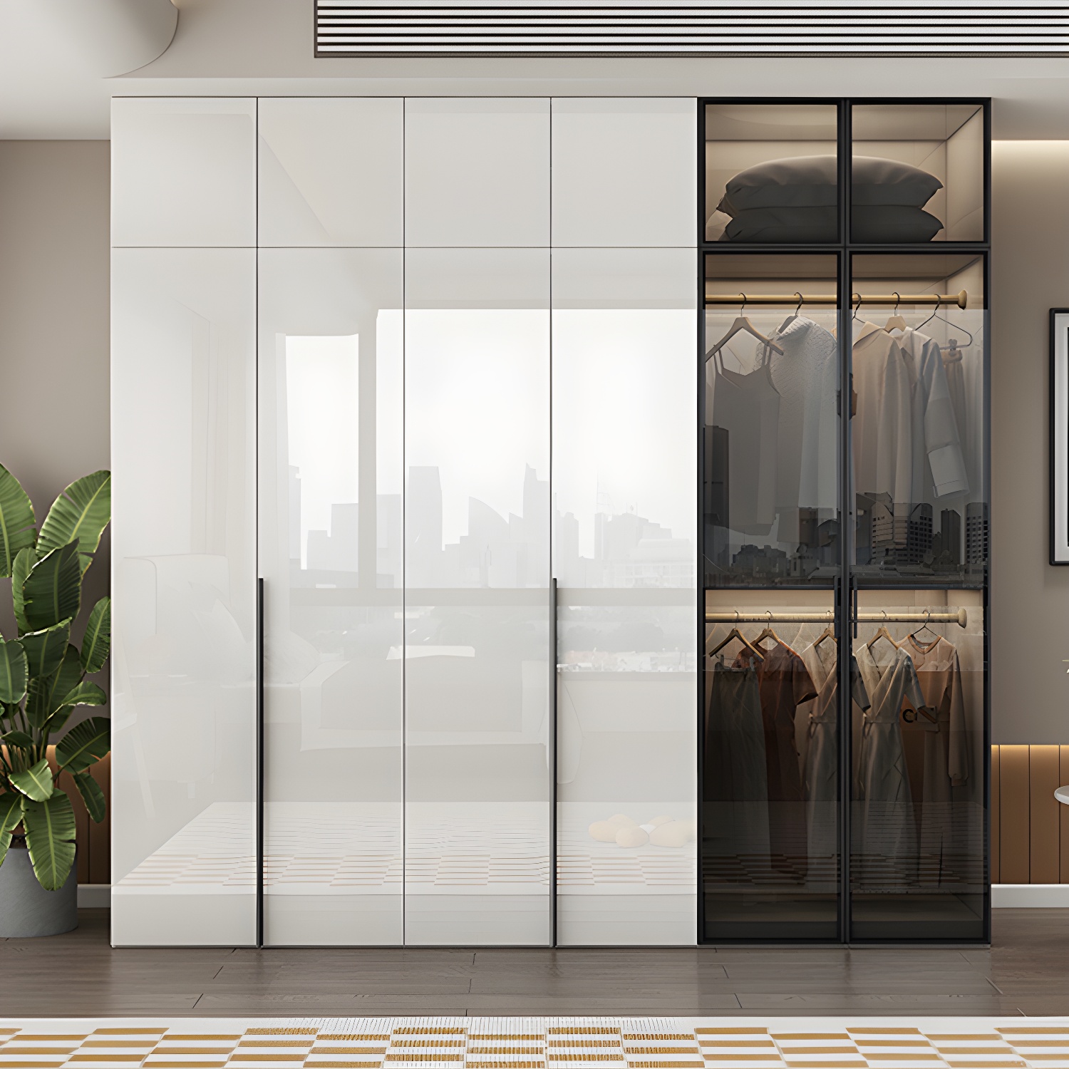 Sleek White Wardrobe | Ormau - image 1