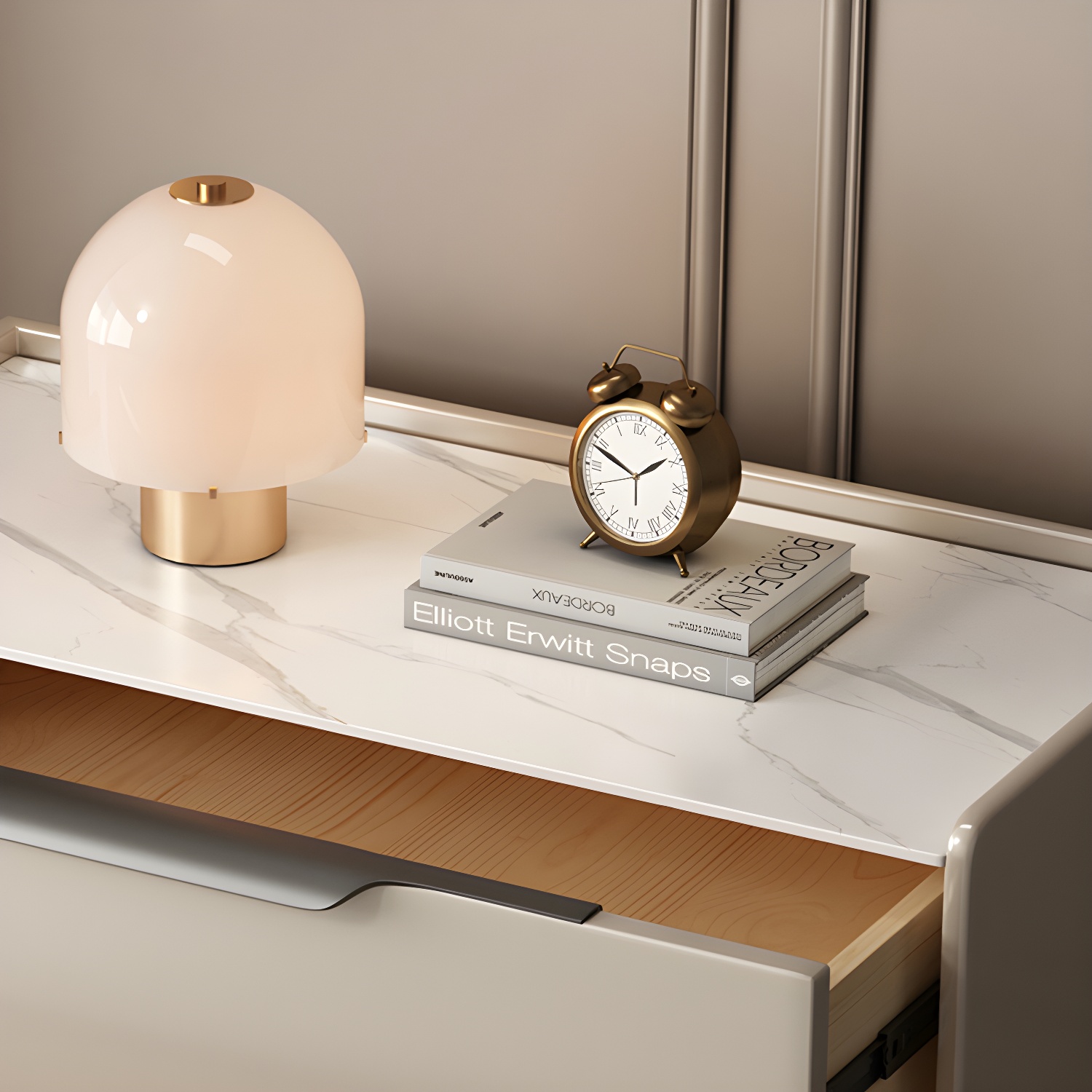 Modern Nightstand with Stone Top | Ormau - image 10