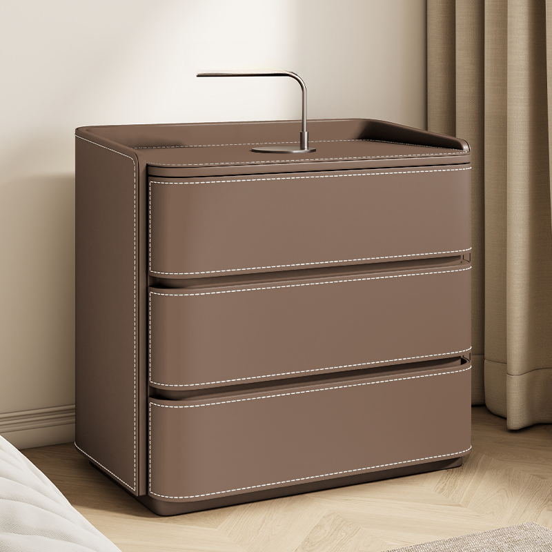 Leather 3-Tier Nightstand | Ormau - image 2