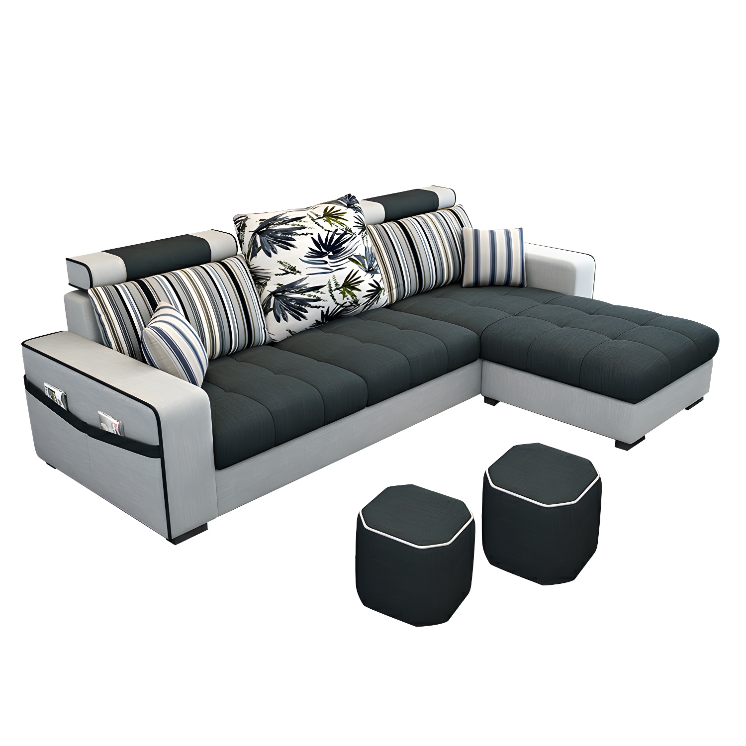 Modern Sectional Sofa with Ottoman | Ormau - image 3