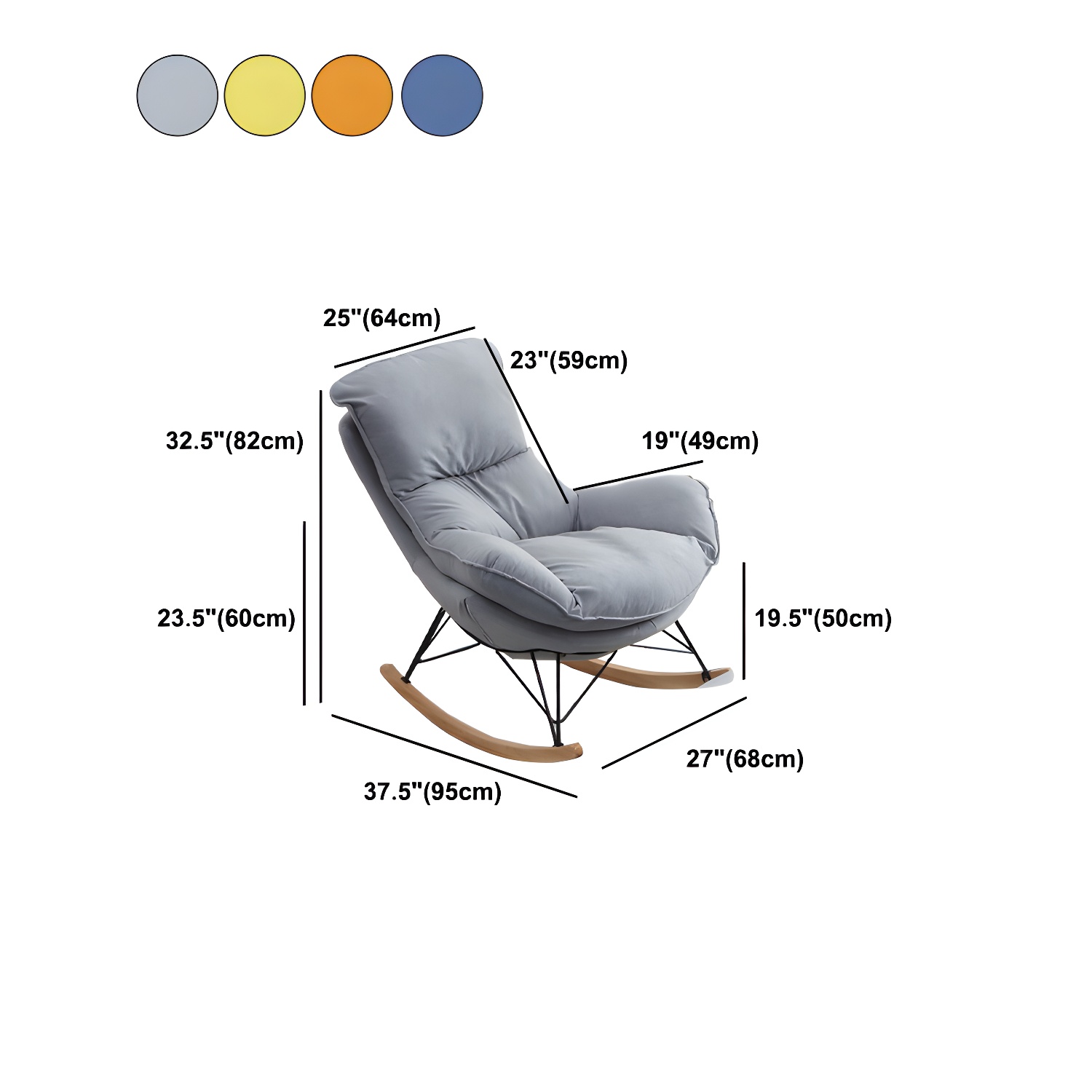 Wingback Rocking Chair & Ottoman | Ormau - image 17