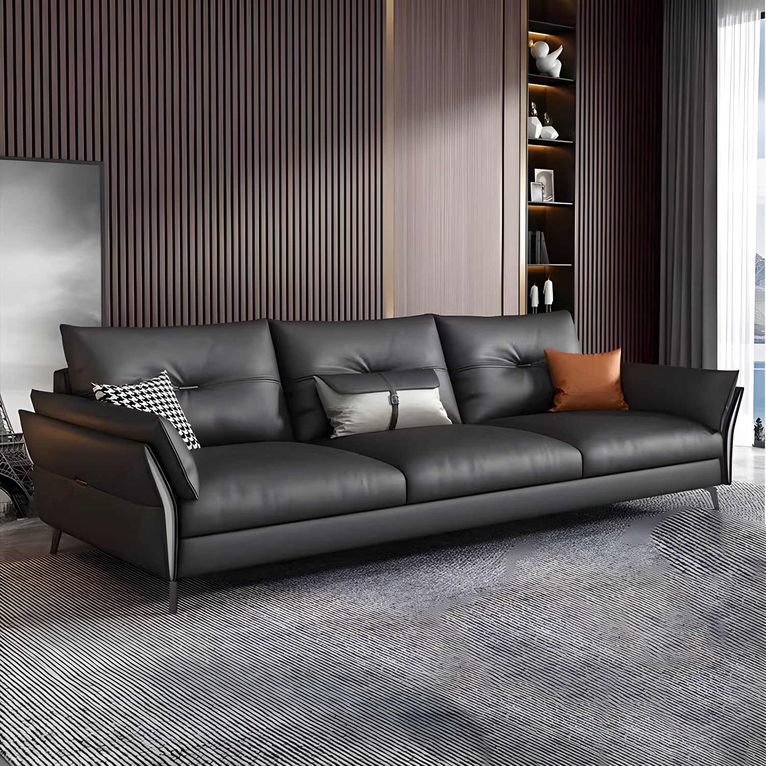 Tufted Gray Sectional | Ormau - image 9