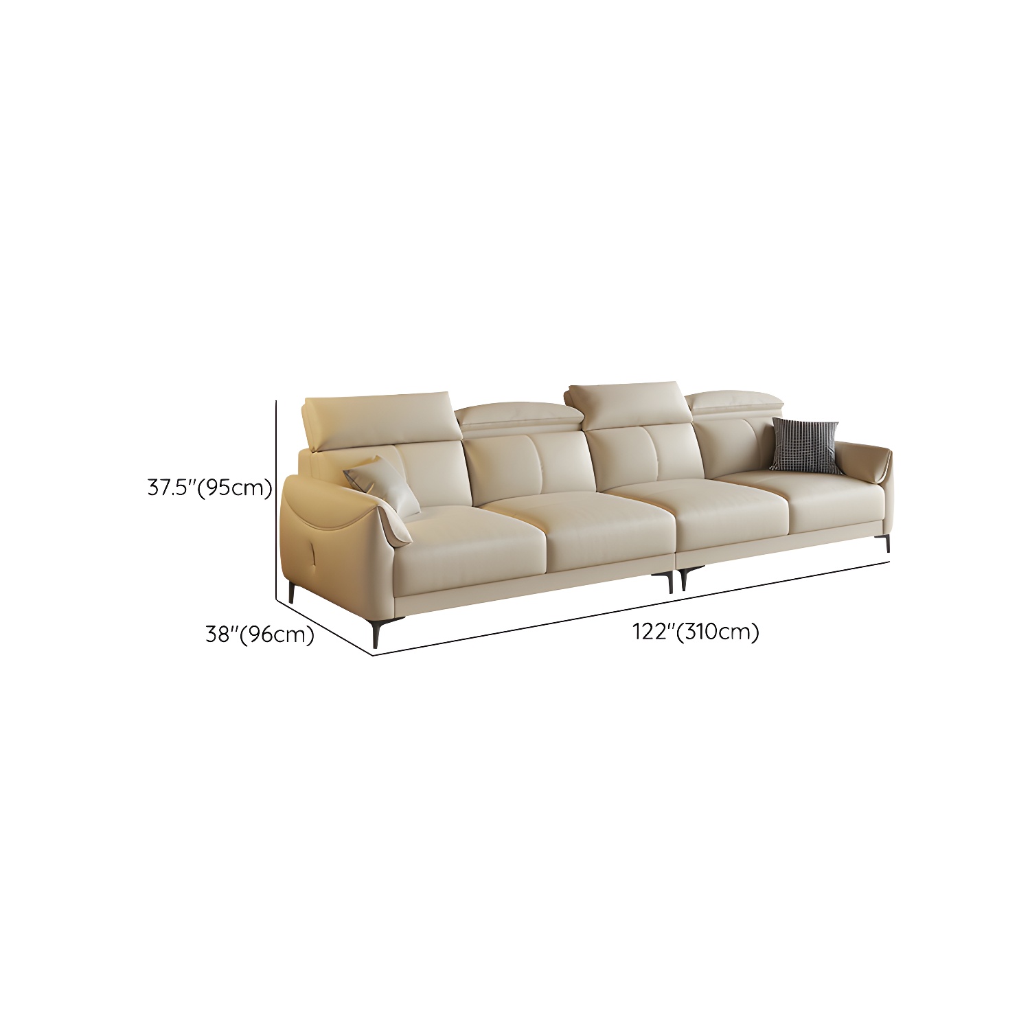 Modern Leather Sectional Sofa | Ormau - image 14