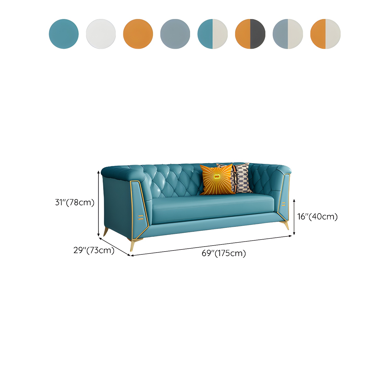 Glam Wood Frame Sofa | Ormau - image 22