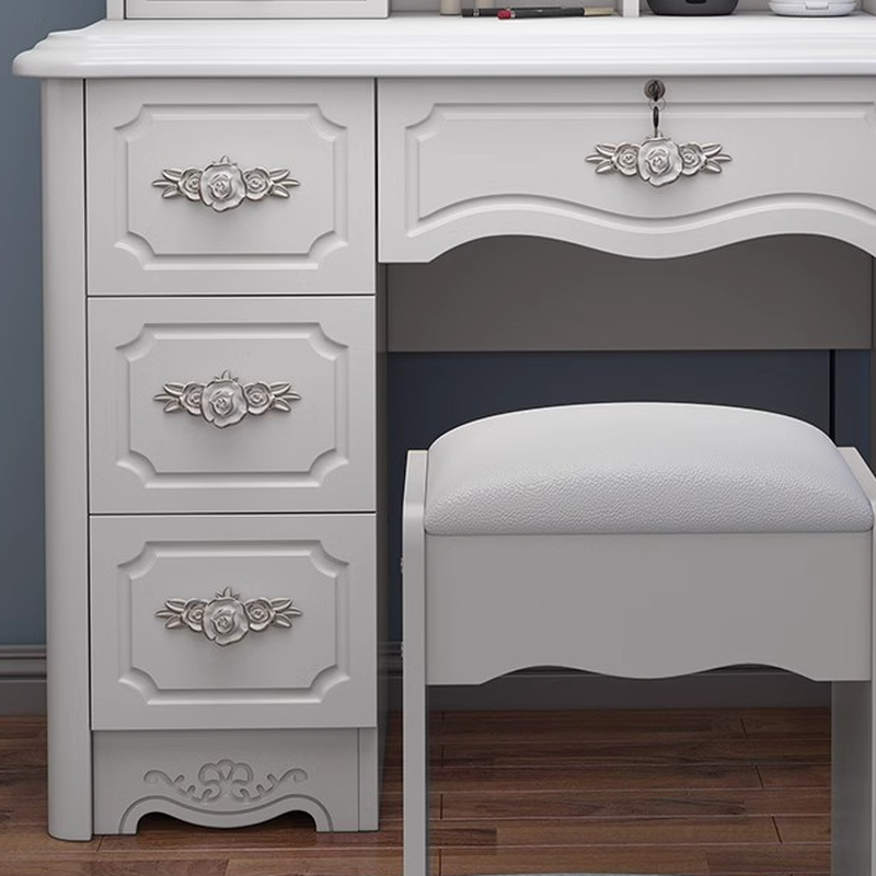 Reclaimed Wood Vanity Set with White Chair | Ormau - image 5