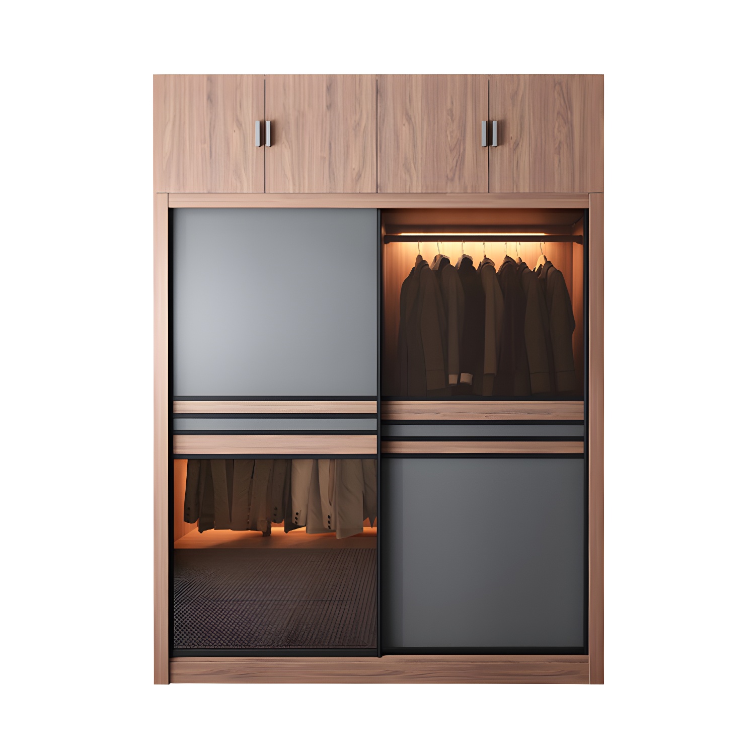 Modern Brown Wardrobe Armoire | Ormau - image 37