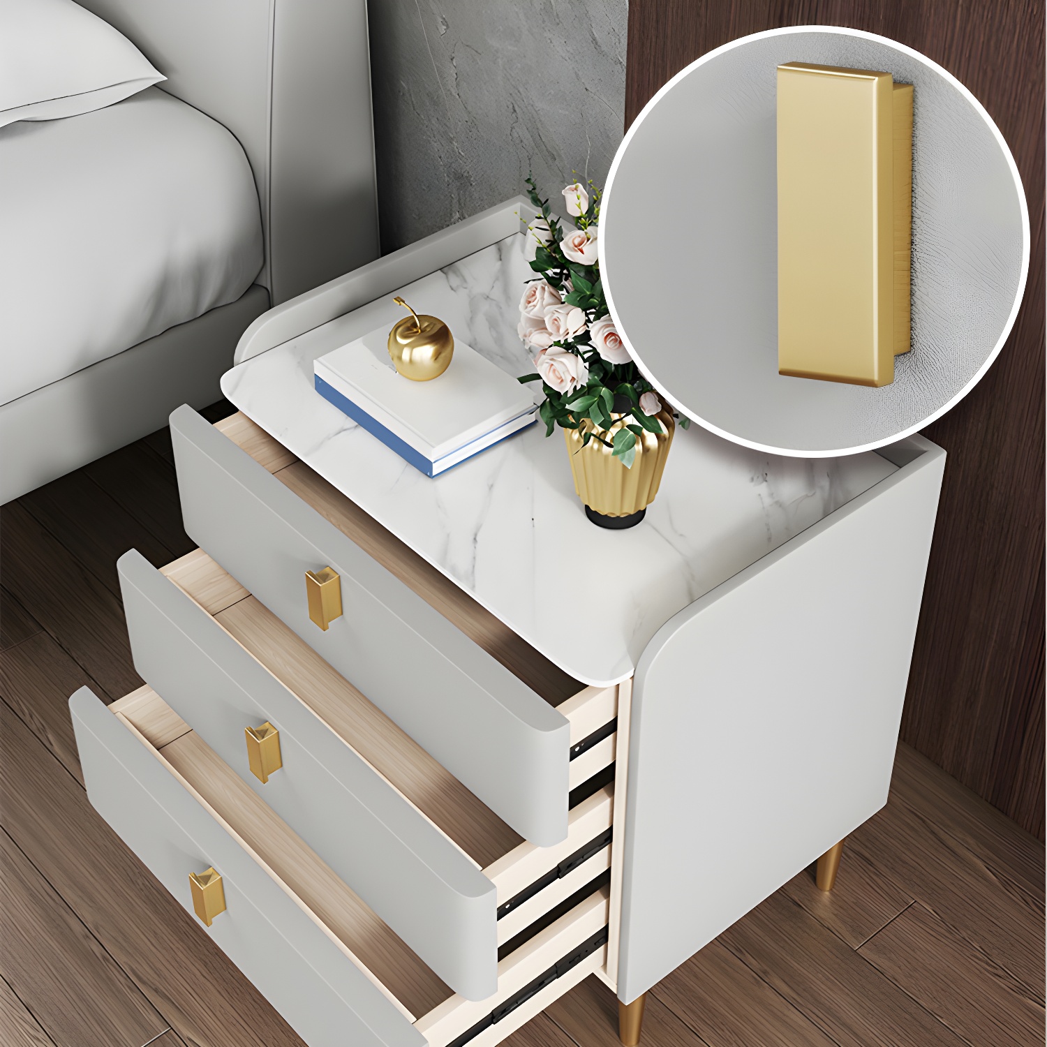Drawer Storage Nightstand | Ormau - image 15