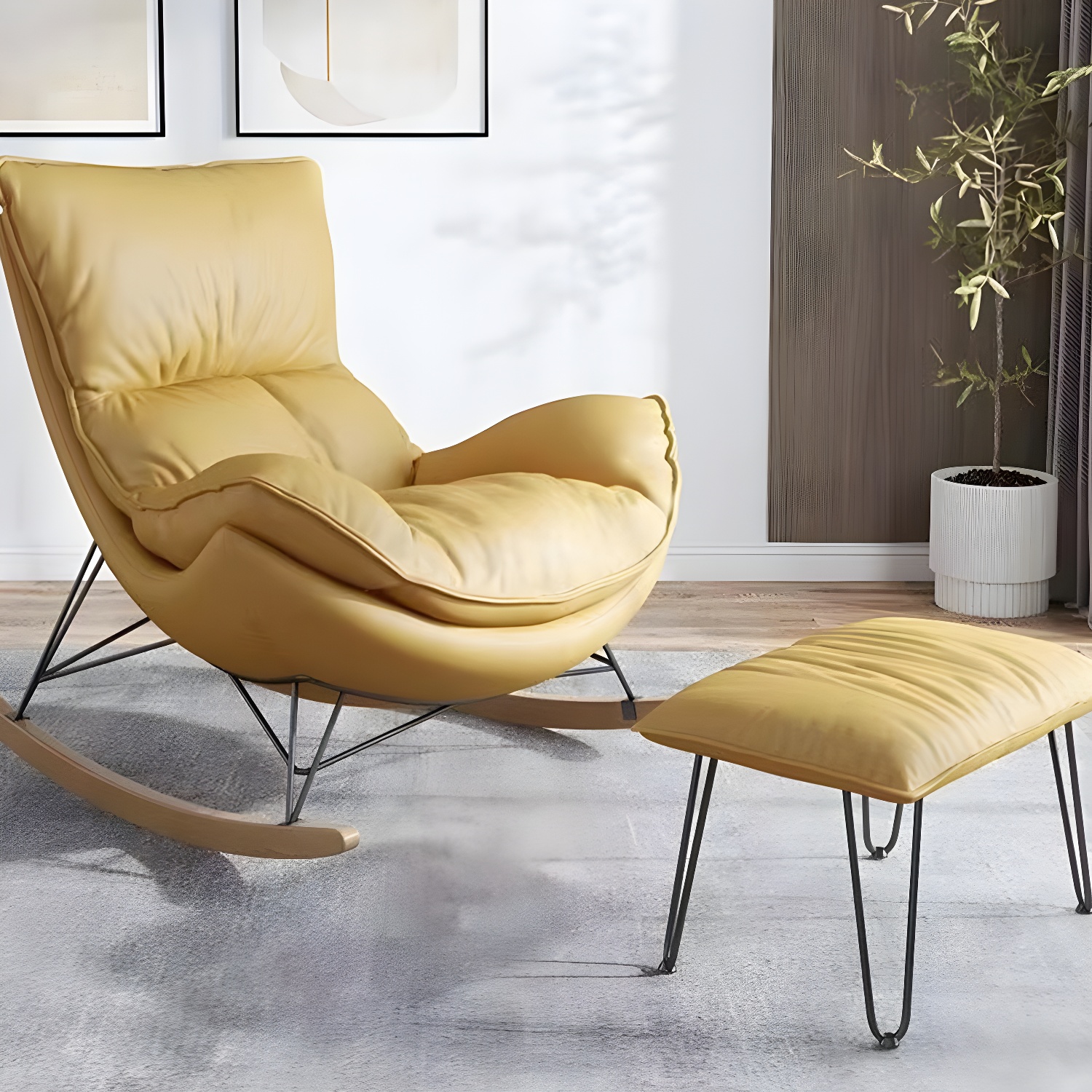 Modern Rocker & Ottoman Set | Ormau - image 11