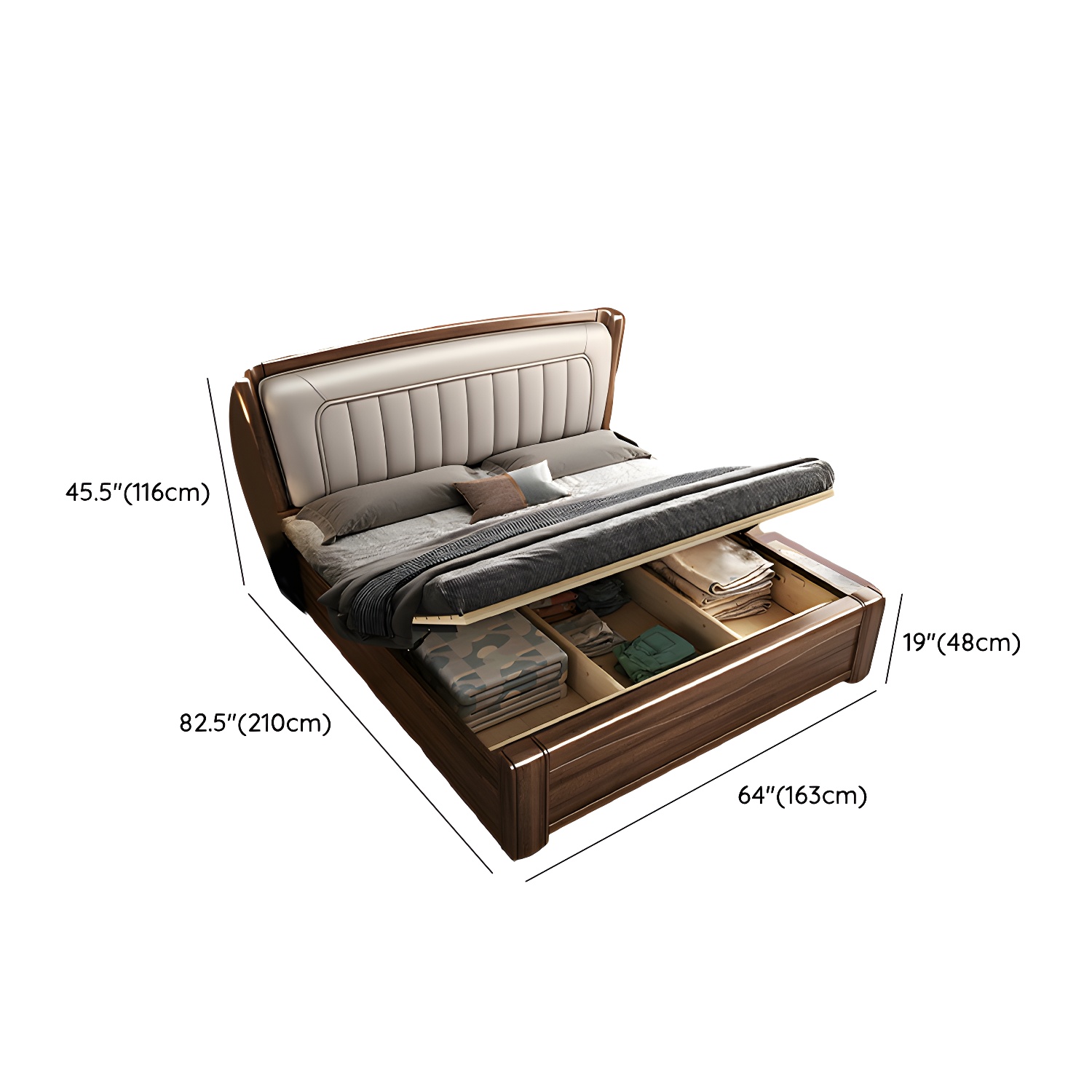 Walnut Upholstered Bed | Ormau - image 9