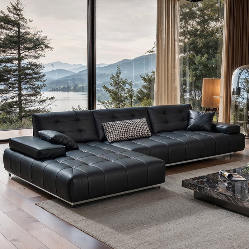 Tufted Leather Sectional | Ormau - image 3