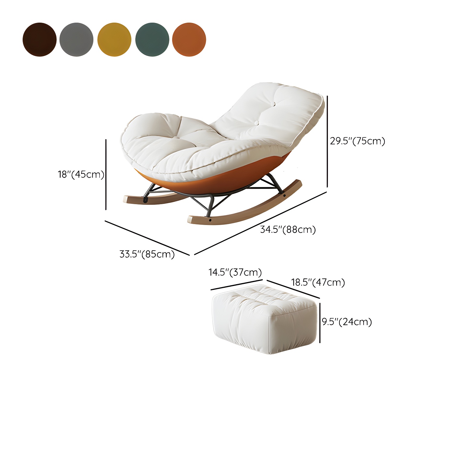 Upholstered Rocking Chair | Ormau - image 21