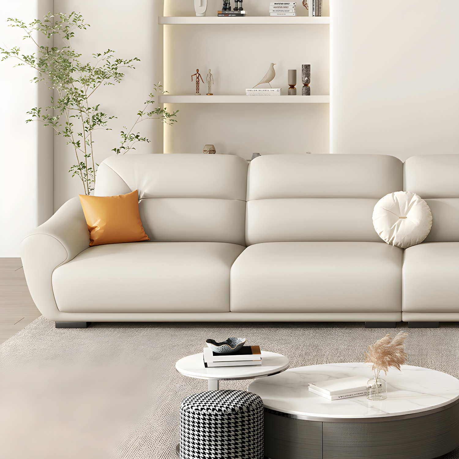 Modern Leather Sectional Sofa | Ormau - image 12