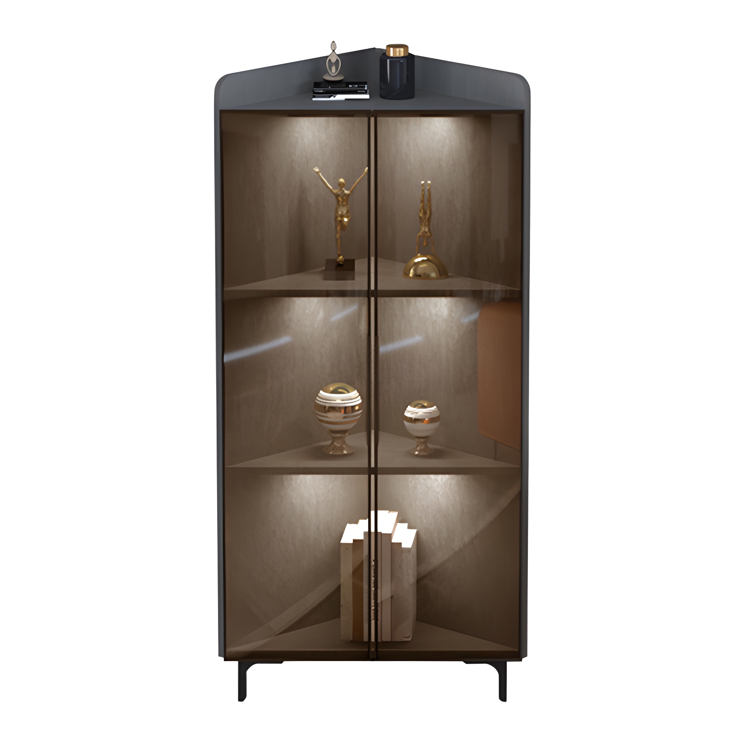 Scandinavian Corner Cabinet with Glass Doors | Ormau - image 6