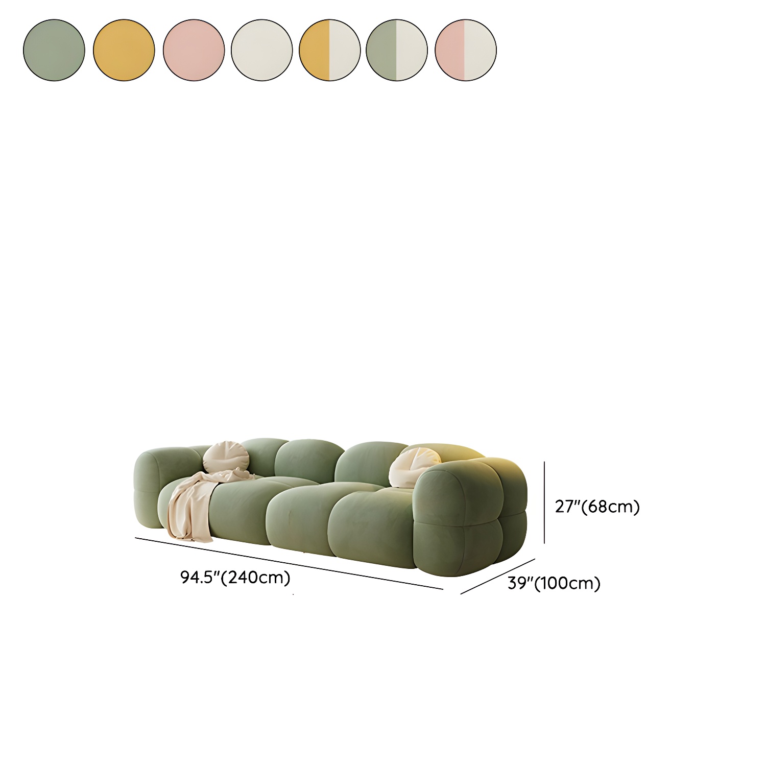 Modern Velvet Sofa | Ormau - image 14